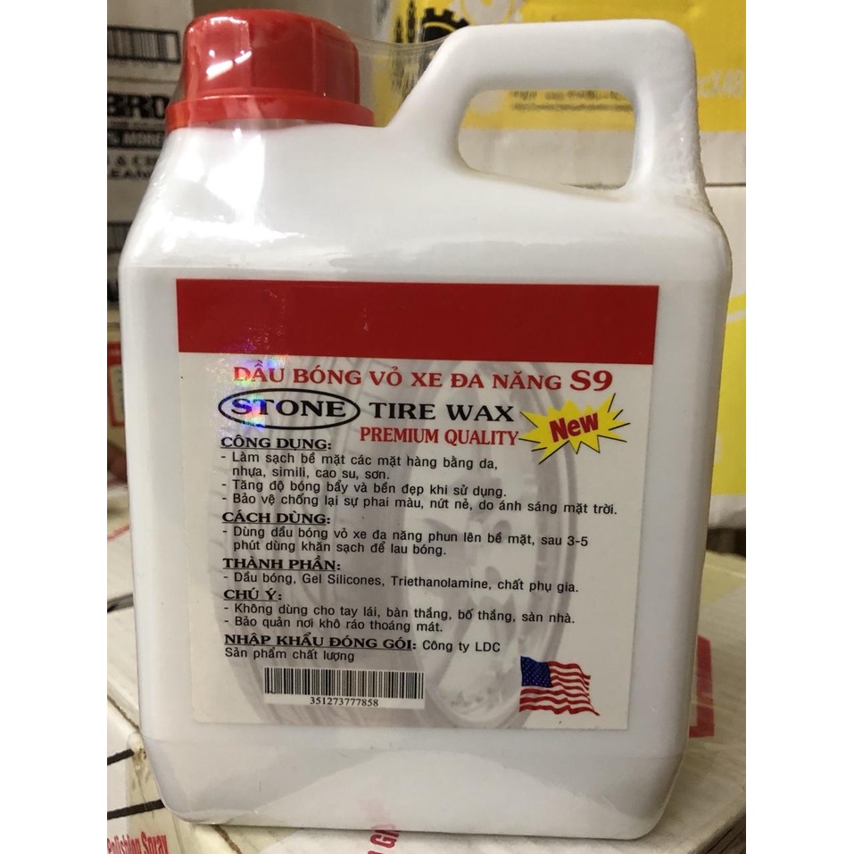 Dầu bóng vỏ xe đa năng Tire Wax S9  Làm sạch bề mặt các mặt hàng bằng da nhựa simili cao si sơn