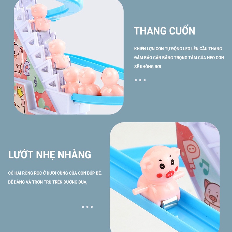 Bộ Đồ Chơi Lắp Ráp Đường Ray Trượt Cầu Thang Hình Chú Vịt Có Nhạc Dành Cho Trẻ Em GYLMY51