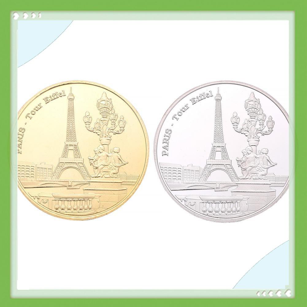 Đồng Xu Lưu Niệm Mạ Bạc Hình Tháp Eiffel Aig Paris