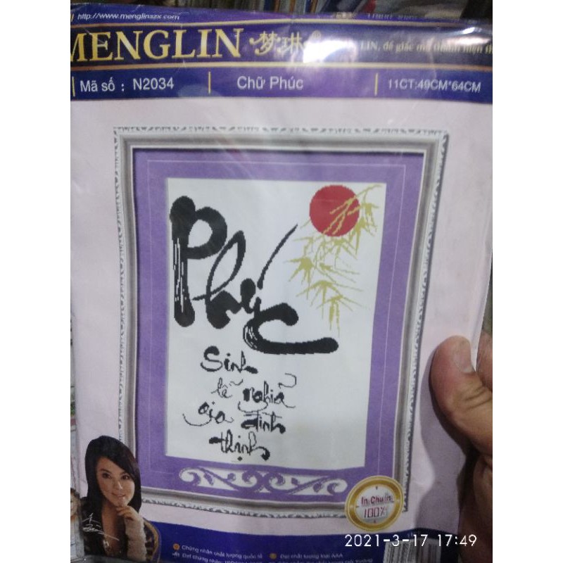 Tranh thêu chữ thập 20k/ 1kít