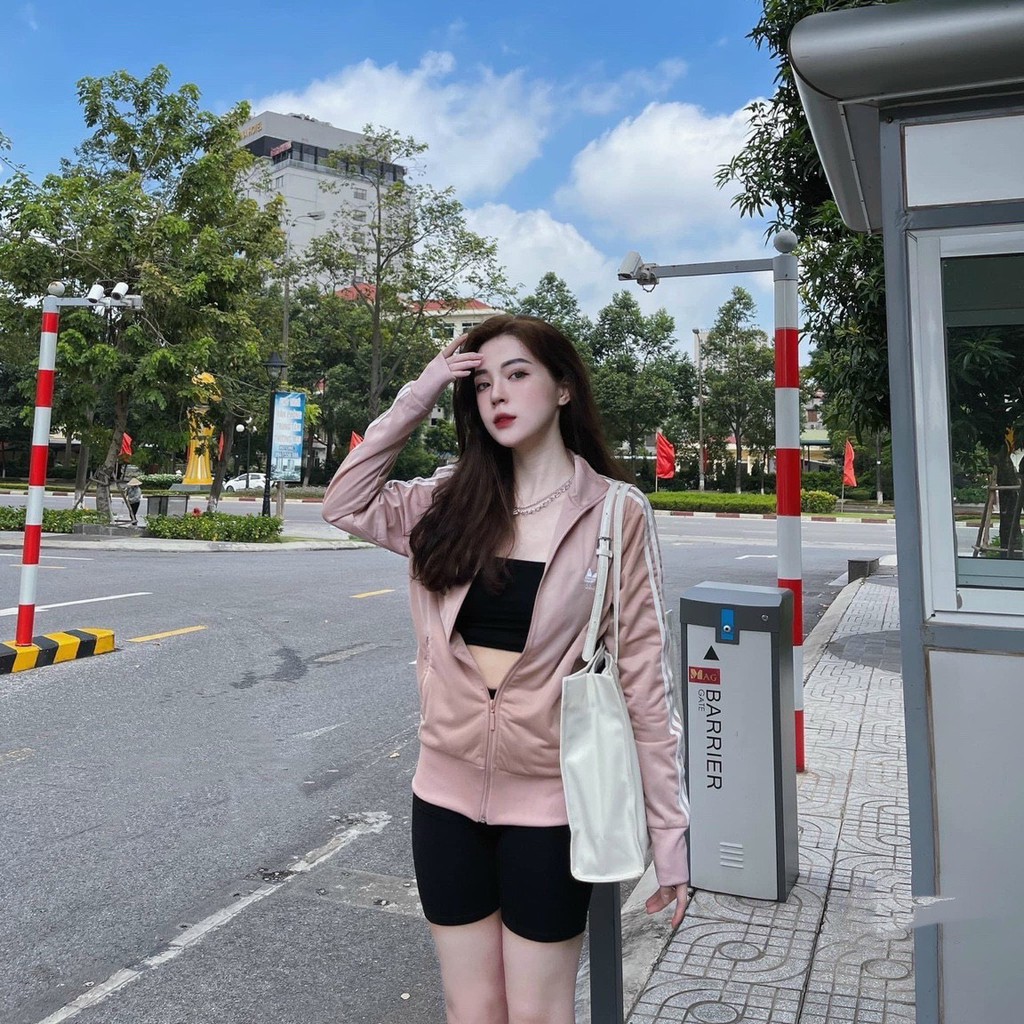 Áo khoác nỉ Hàn mùa đông 3 sọc phong cách trẻ trung cá tính, chất umi mềm co dãn, Áo kiểu nữ khoác ngoài rẻ đẹp