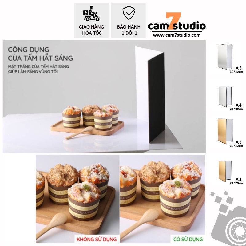 Tấm hắt sáng chụp ảnh sản phẩm kích thước A3, A4  - Cam7Studio.com