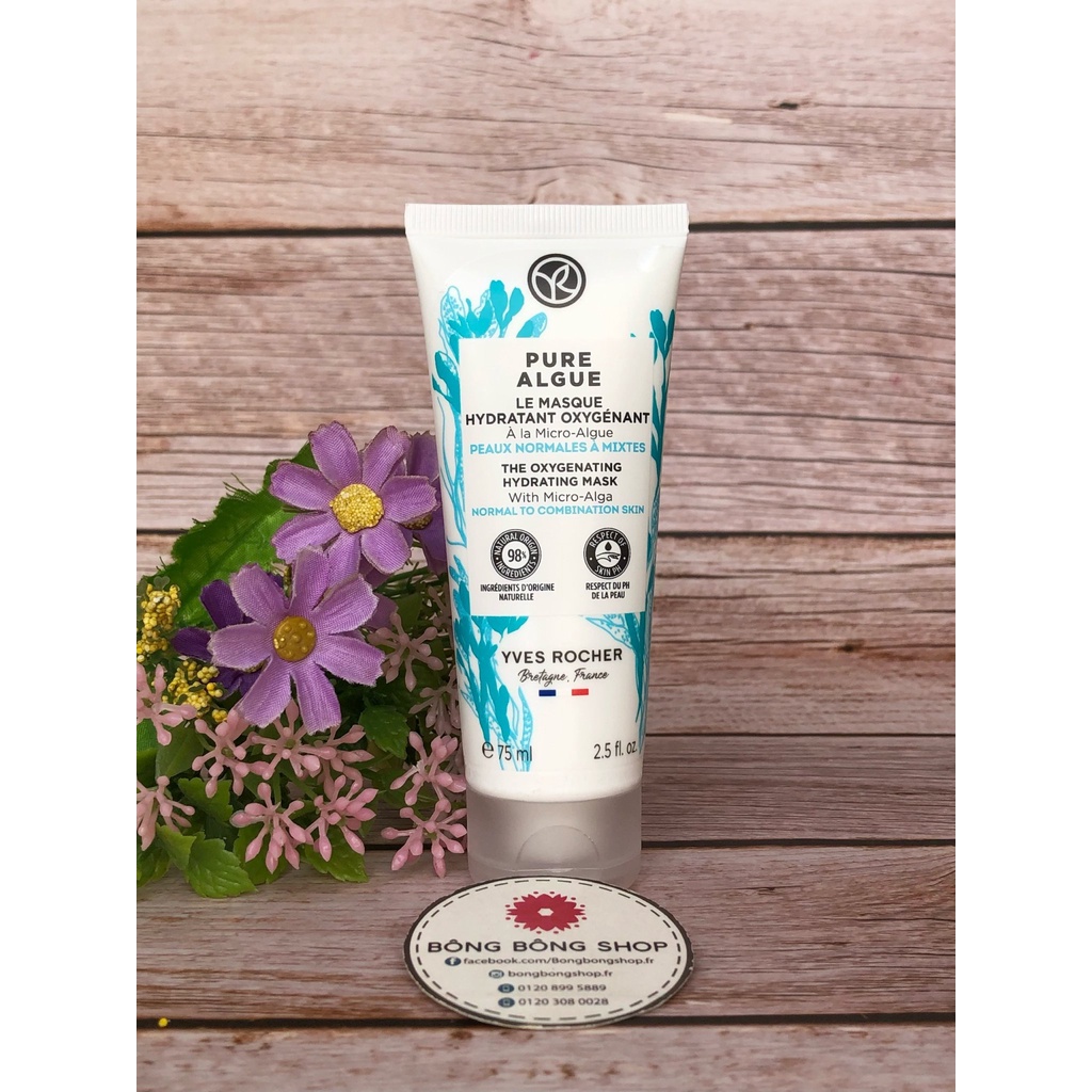 Mặt nạ dưỡng ẩm Yves Rocher Pure Algue chiết xuất vi tảo