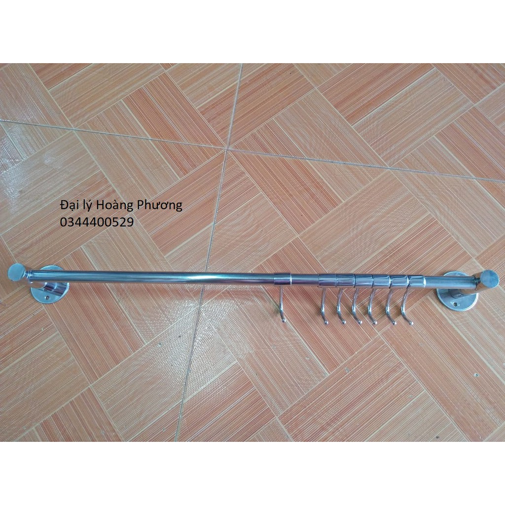 Giá treo xoong nồi trên tường inox 304, treo rổ rá, treo đồ móc treo di động (hàng cực đẹp)