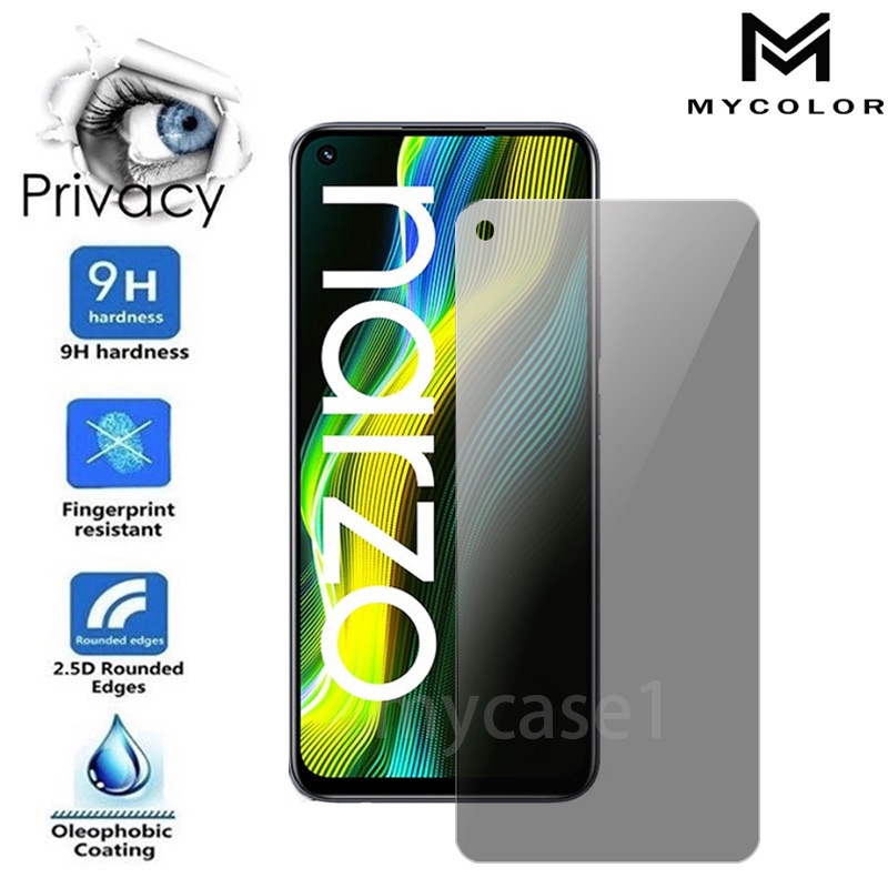 Kính cường lực bảo vệ màn hình chống nhìn lén cho Realme Narzo 50 50i 50A Prime 30 30A 20 20A 10 10A Pro 5G 4G 2022