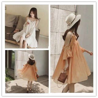 Đầm Dập Ly Phối Ren Oversize