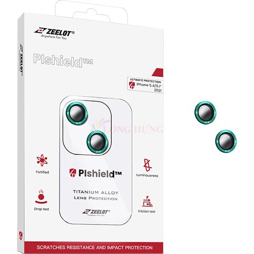 Dán Camera cường lực viền màu chống va đập Zeelot PIshield iPhone 13/13 Mini - Hàng chính hãng - Thiết kế vừa vặn