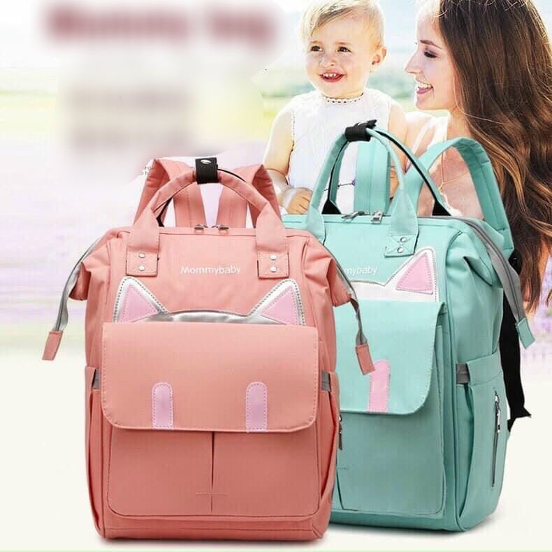 BALO BỈM SỮA TAI MÈO MOMMY BAG MẪU MỚI CÁ TÍNH