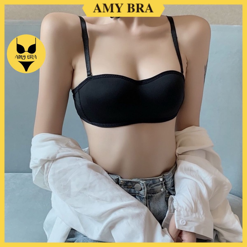 Áo Ngực Nữ Cúp Ngang 💖FREESHIP💖 Áo Lót Không Gọng Nâng Ngực Mút Mỏng Su Mịn AMYBRA 4280 | BigBuy360 - bigbuy360.vn