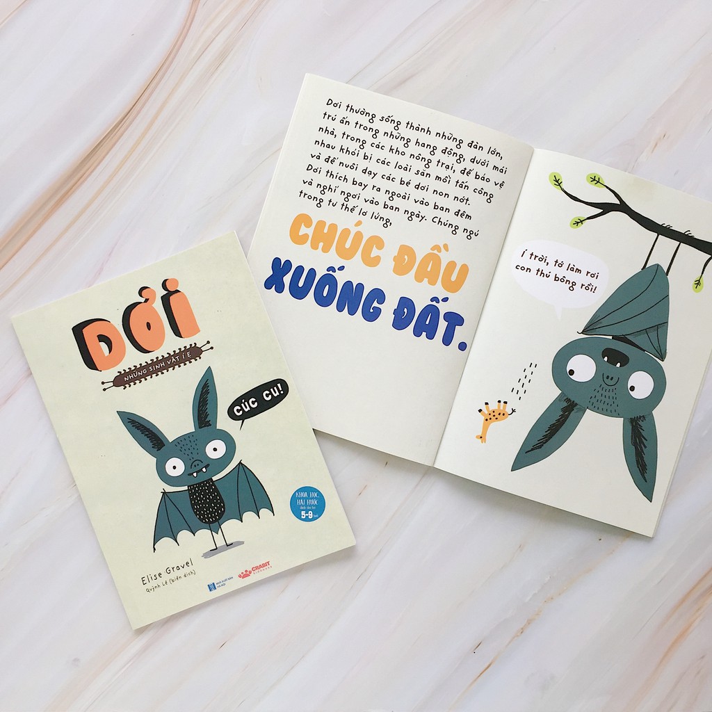 Sách - Những sinh vật í ẹ - Dơi - Nhận biết con vật cho bé - Khoa học vui nhộn - Crabit Kidbooks