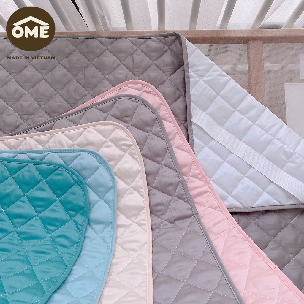 Lót chống thấm giường cũi OME (60*120) mặt vải tencel- KHÔNG SỘT SOẠT