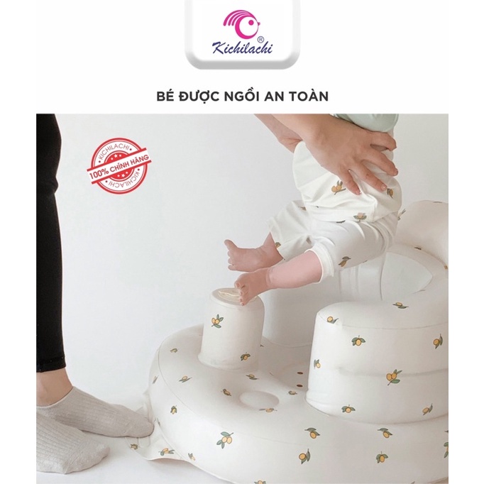 Ghế Hơi Tập Ngồi, Ghế Phao Tập Ngồi Kichi Van Bơm Hơi Tự Động Tiện Lợi Tone Hàn Quốc Siêu Cưng