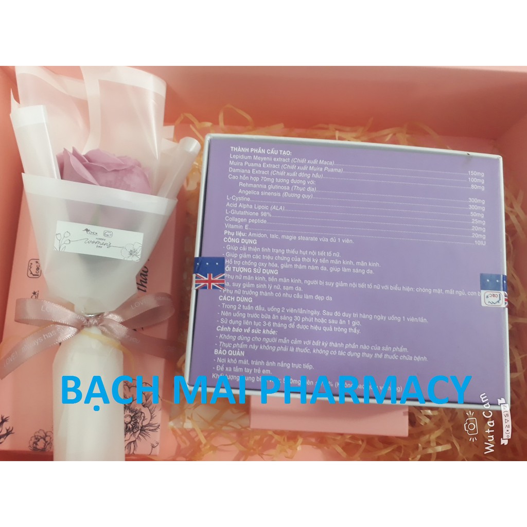 (CHÍNH HÃNG) Viên uống nội tiết tố nữ BEUTIKE Hộp 2 lọ x 30 viên. Hỗ trợ chống oxy hóa, giảm thâm nám, giúp làm đẹp da