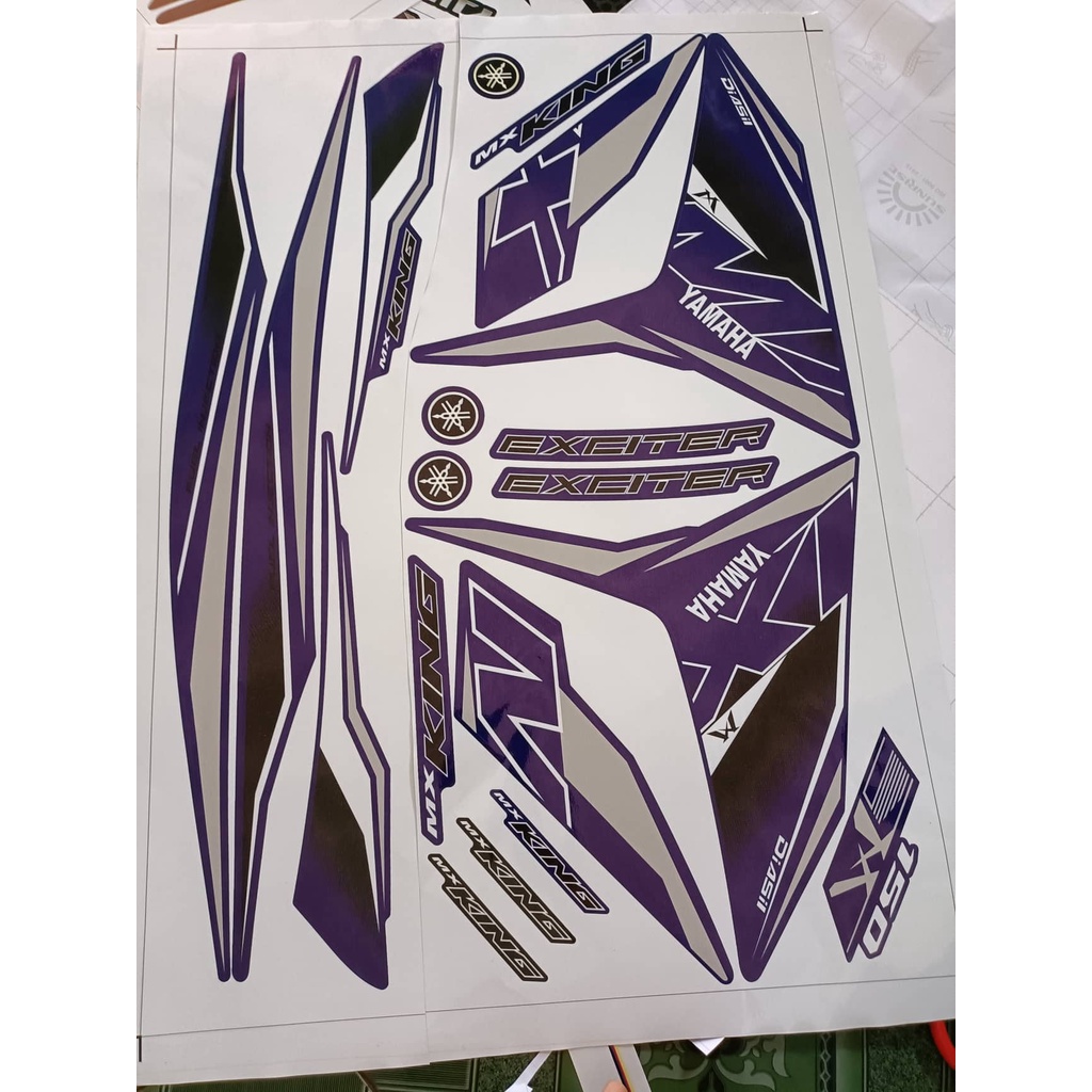 tem rời ex 150 mxking 2019 xanh bạc gp