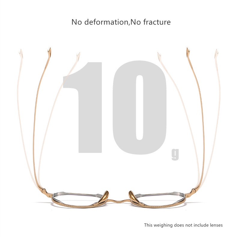 Mắt Kính Thời Trang Nhật Bản Siêu Nhẹ Gọng Titan Màu Vàng/Bạc KMN1231 Siêu Nhẹ