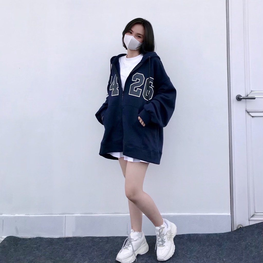 Áo Hoodie Khoá F426 Form Rộng Cotton CAO CẤP Nam Nữ Áo Khoác Nỉ Bông Hoodie Ulzzang Unisex Oversize Leevin Store