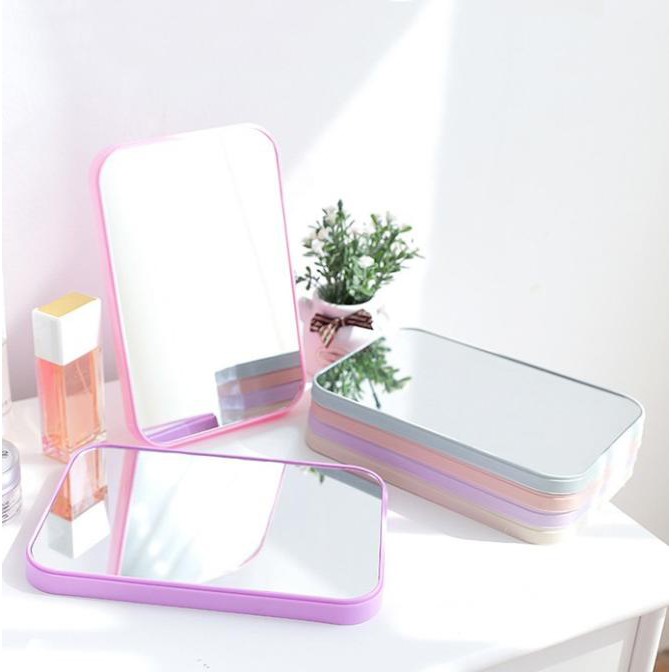 GƯƠNG SOI TRANG ĐIỂM ĐỂ BÀN HÌNH CHỮ NHẬT XINH XẮN - GƯƠNG ĐỂ BÀN GẤP GỌN TIỆN LỢI