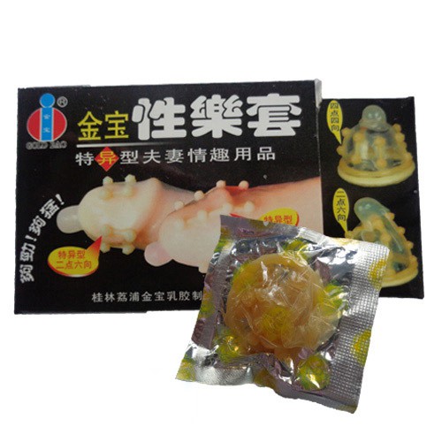 Bao cao su Gold gân,gai,bi siêu to khổng lồ siêu khoái cảm hộp 2 chiếc - giá sỉ tốt nhất