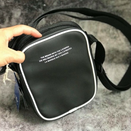 Túi Đeo Chéo Adidas Đen Vintage Mini Bag Classic Black Full Tag Code
