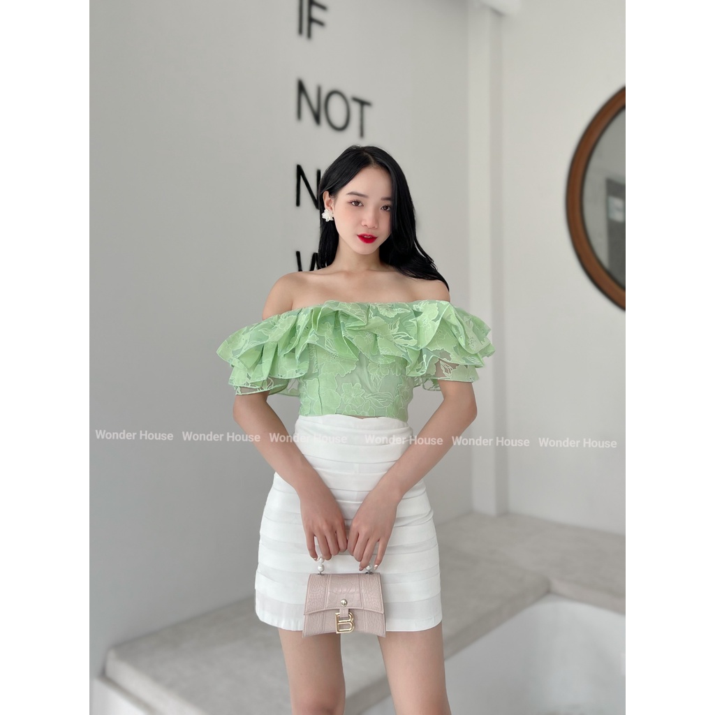 Váy quần WONDER HOUSE xếp ly ngang chất kaki mềm công sở, dạo phố nữ tính - Bae skirt