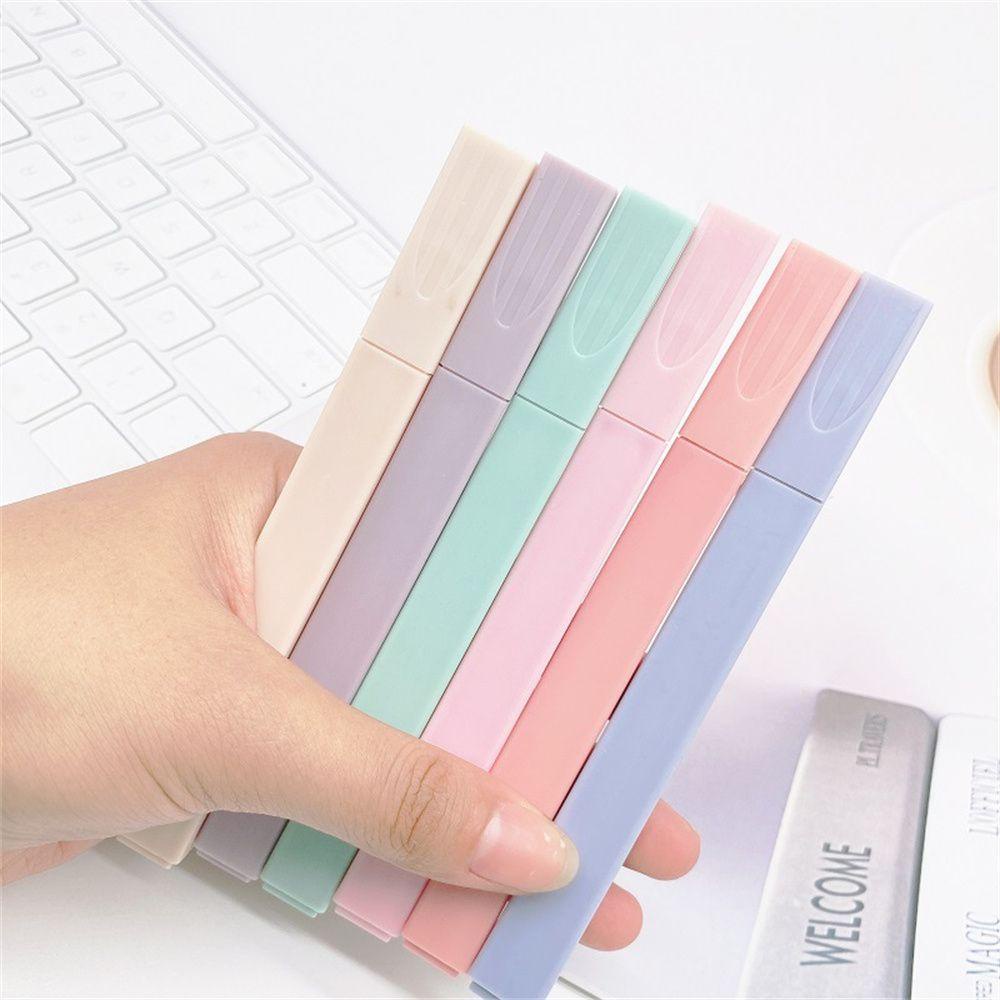 Bộ 6 Bút Dạ Quang Nhiều Màu Sắc Tiện Dụng Cho Học Sinh/Văn Phòng