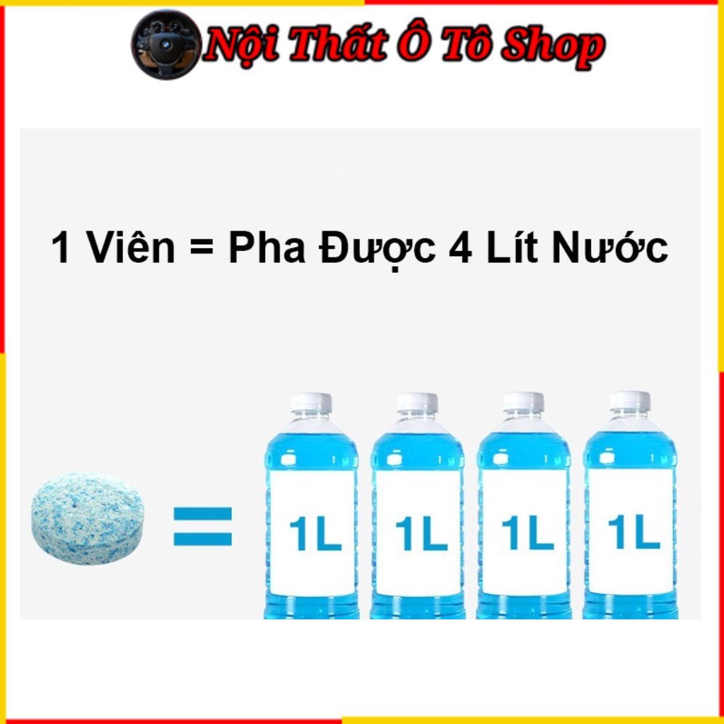 Set 10 Viên Nước Lau Kính Sủi Rửa Kính Xe Ô Tô Chỉ 1 Viên Pha 4 Lít Nước – Rửa Xe Ô Tô Siêu Sạch | Nội Thất Ô Tô Shop