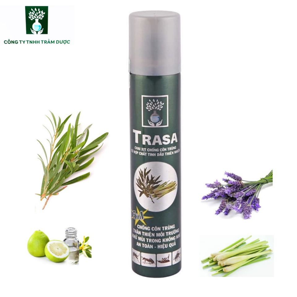 Chai Xịt chống muỗi và côn trùng Trasa 120ml