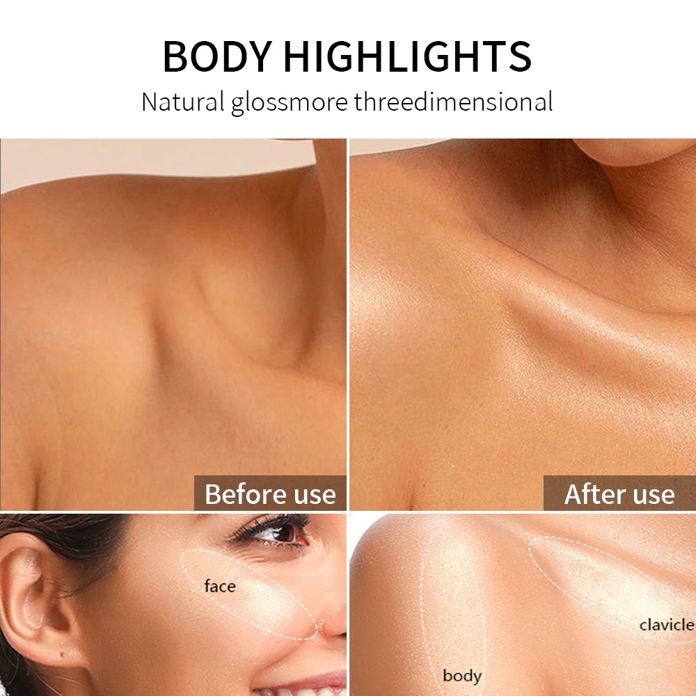 Kem Bắt Sáng Dạng Lỏng Màu Đơn Sắc Phân Cực Làm Sáng Da Mặt / Toàn Thân Thương Hiệu