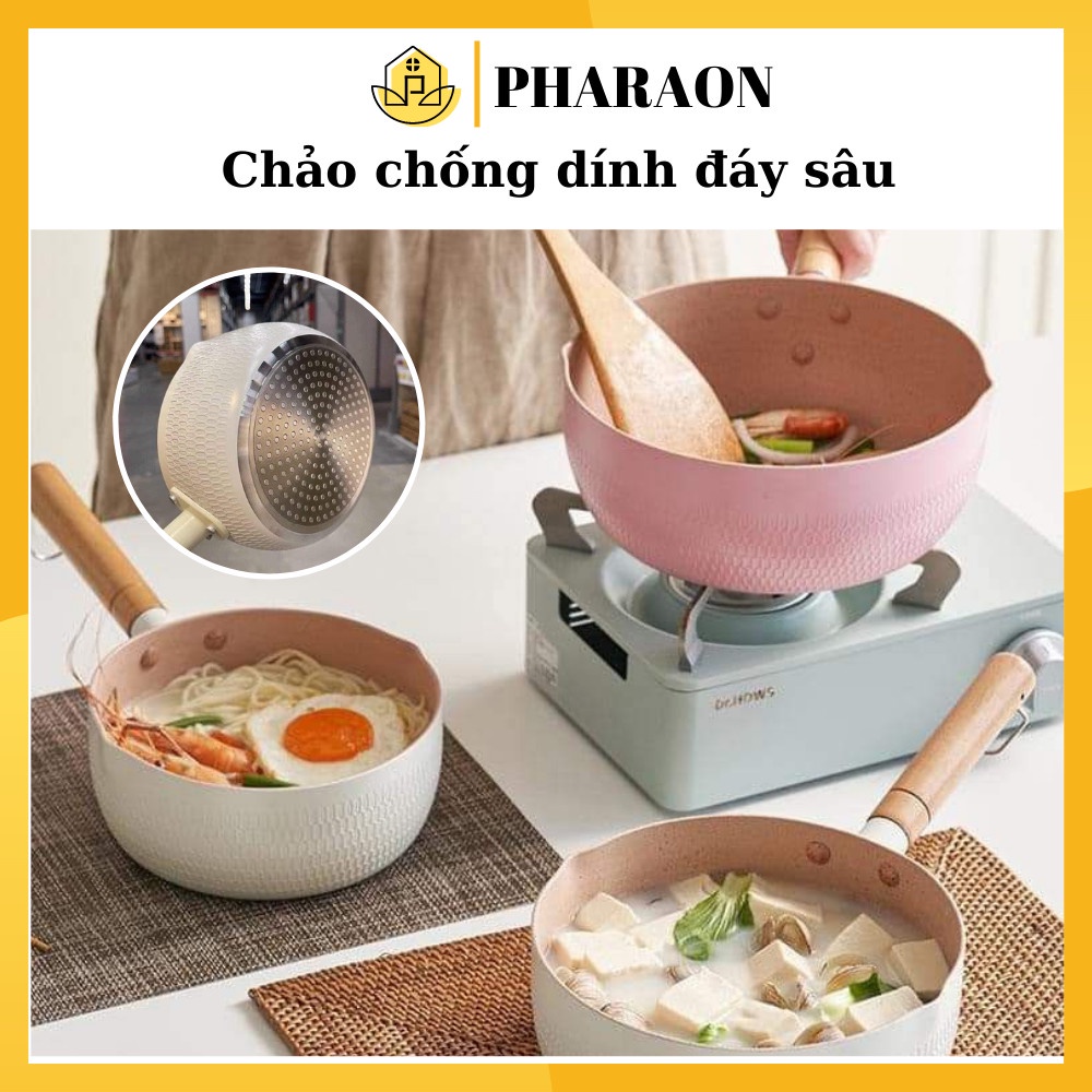 Chảo chống dính đáy sâu salarpi Nhật Bản, siêu bền tiện lợi - PHARAON