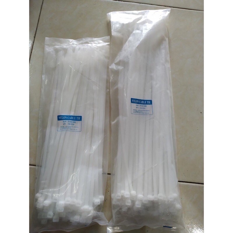 Dây rút nhựa trắng bịch 100g đủ size