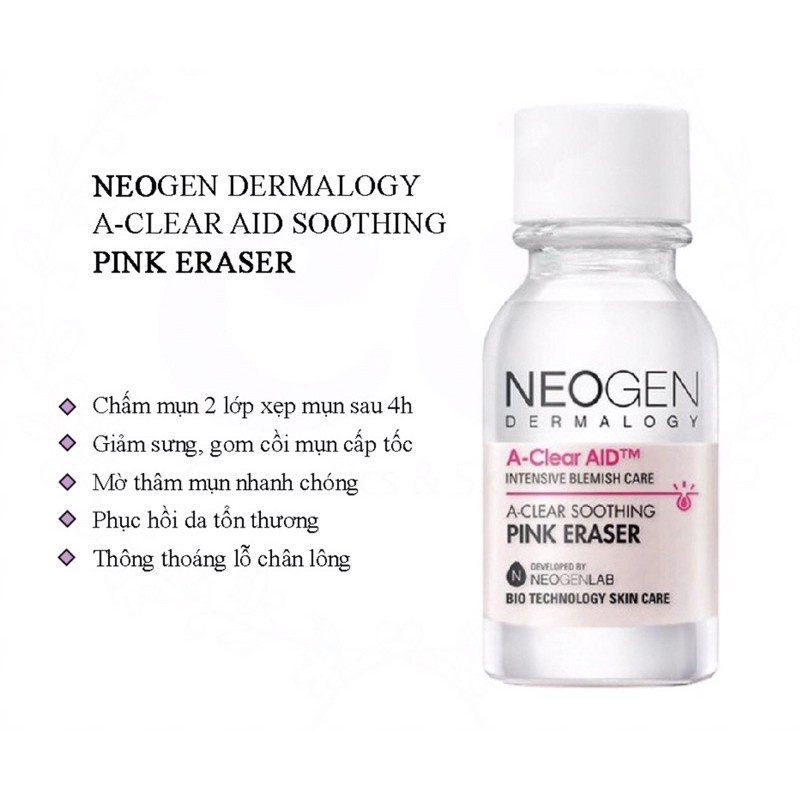 Chấm Mụn Sưng Neogen Dermalogy A-Clear Soothing Pink Eraser 15ml