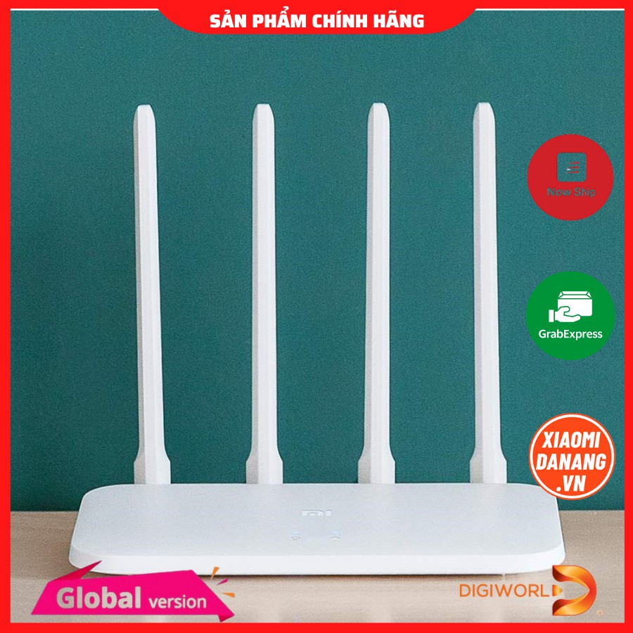 Bộ phát Wifi Xiaomi Router 4C 4 Anten Gen 4C bản Quốc Tế Tiếng Anh (Hàng chính hãng Digiworld phân phối)