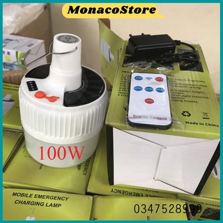 [ ĐÈN LOẠI TO ] Bóng đèn 100W tích điện năng lượng mặt trời 100W siêu sáng