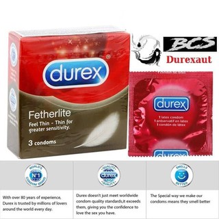 [Giá sỉ] Bcs SIÊU MỎNG CẢM GIÁC THẬT Durex Fetherlite