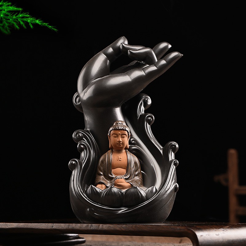 Thác khói trầm hương - Thác Phật Thủ  kèm 5 nụ trầm Việt tự nhiên