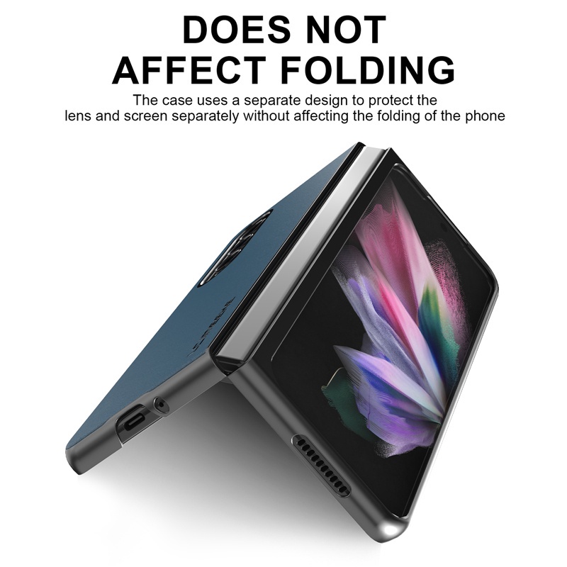 Ốp điện thoại silicon dẻo màu đen trơn đơn giản sang trọng cho Samsung Galaxy Z Fold 3 5G