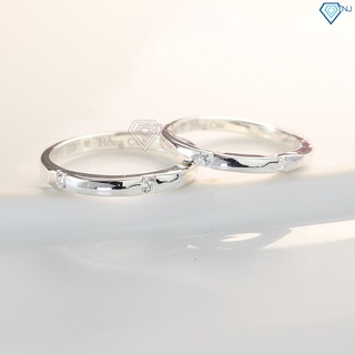 Nhẫn cặp đôi bạc thật nam nữ khắc tên - Quà kỉ niệm tình yêu ND0364 - Trang Sức Bạc