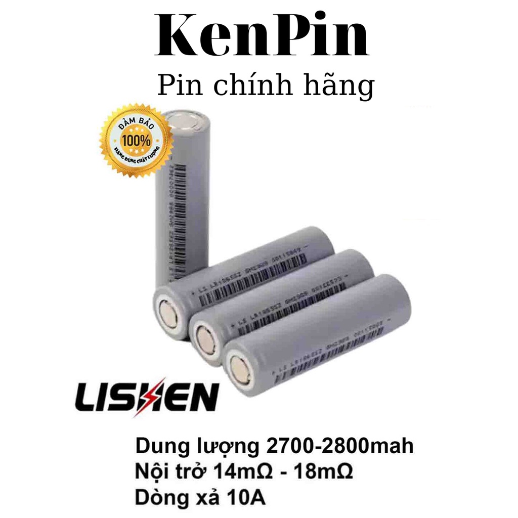 Cell pin 18650 lishen xám 2700 2800 mah 5c chính hãng CX01