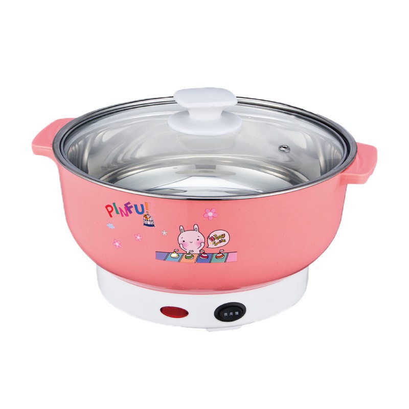 🔐Bảo Hành 1 Năm🔐 Nồi Lẩu Điện Mini Đa Năng Nika 26cm 1000W Inox 304, Tiện Dụng Cho 2-3 Người Dùng, Siêu Tiện Dụng