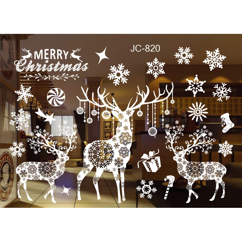 [ HCM ] Decal trang trí giáng sinh noel 2020 trang trí trên mặt phẳng 120 x 80 cm