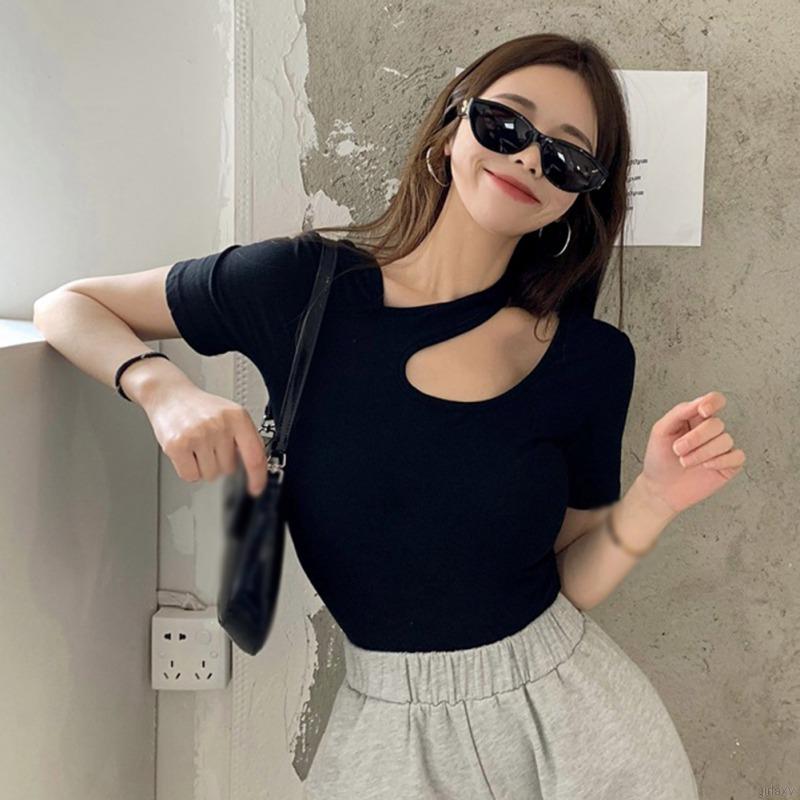 Áo Thun Tay Ngắn Cách Điệu Thời Trang Dành Cho Nữ