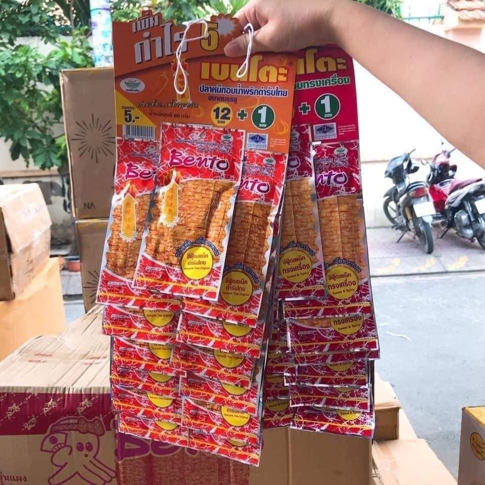 Combo 13 gói mực bento mỗi gói 6 gam.