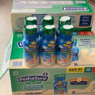 Sữa nước 24 chai Pediasure Prebiotic Fiber chất xơ vani 237ml