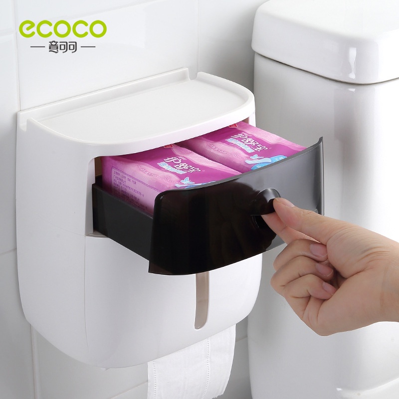 Hộp đựng giấy vệ sinh ECOCO cao cấp 2 tầng - Mã: TS GD 200