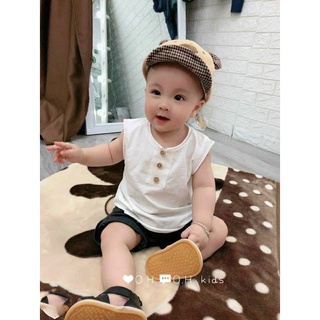 (12-30kg) Set 3 áo ba lỗ sát nách cotton mỏng bé trai