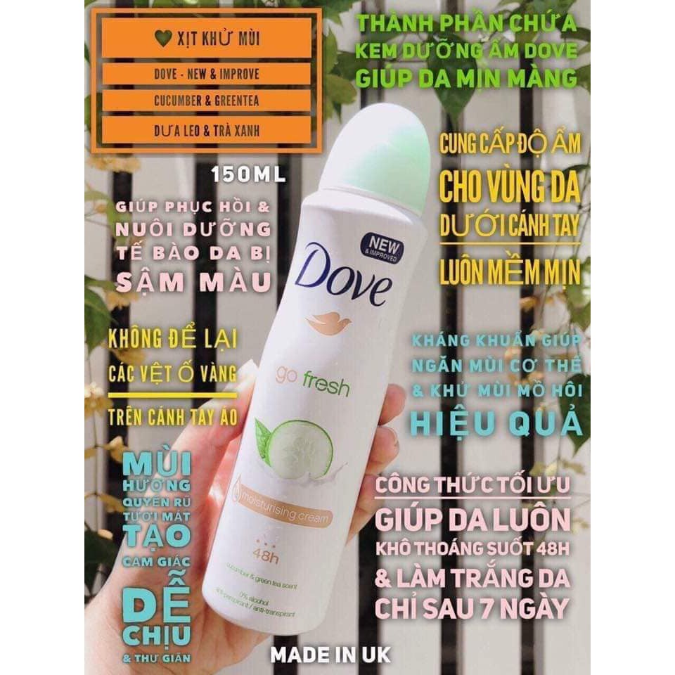 Xịt Khử Mùi DOVE For Women Review| Dove Body Spary 150ml
