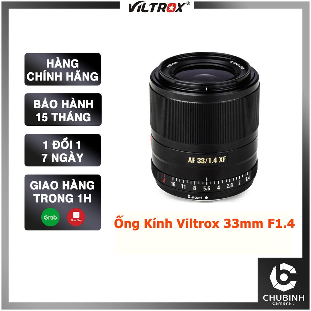 [Tặng Mũ Fuji] Ống kính Viltrox 33mm f/1.4 STM ED IF cho Fujifilm X (AF 33mm F1.4) | Chính Hãng