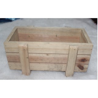 HỘP GỖ CHỮ NHẬT KHÔNG QUAI CẮM HOA