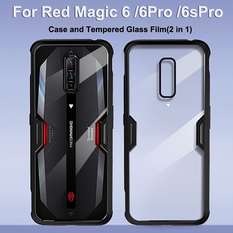 Ốp điện thoại cứng kèm miếng dán bảo vệ màn hình cho ZTE Red Magic 6s Pro 6sPro Red Magic 6 Pro 6Pro Nubia Red Magic 6