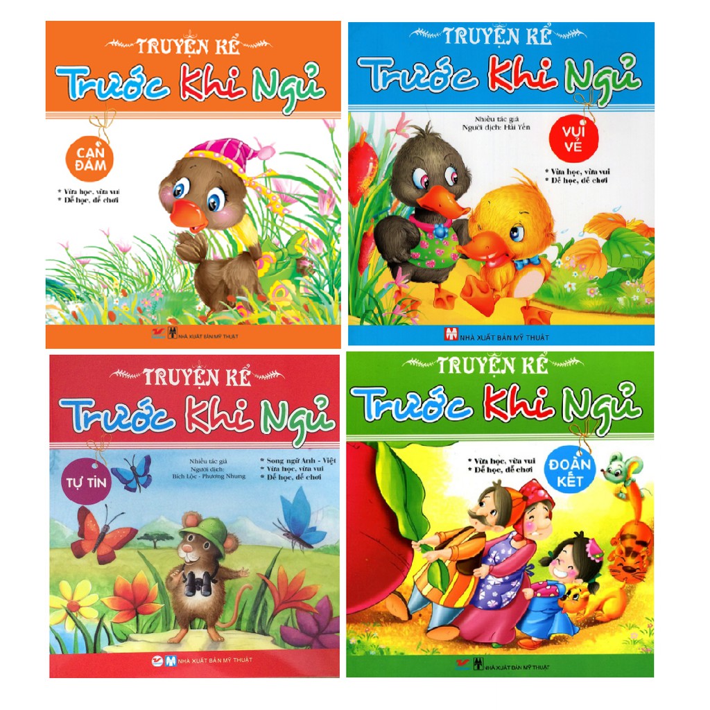 Sách Combo truyện kể trước khi ngủ hạnh phúc, tốt bụng, chia sẻ, tự tin, yêu thương, vui vẻ, đoàn kết, can đảm
